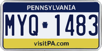 PA license plate MYQ1483