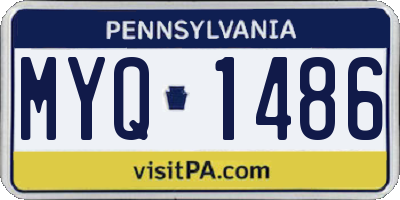 PA license plate MYQ1486