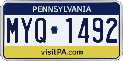 PA license plate MYQ1492