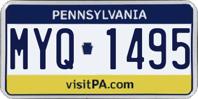 PA license plate MYQ1495