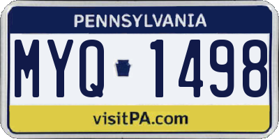PA license plate MYQ1498