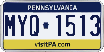 PA license plate MYQ1513