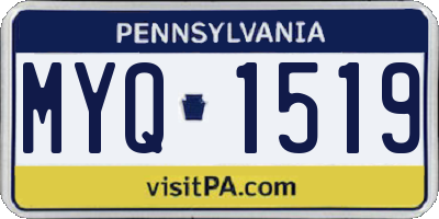 PA license plate MYQ1519