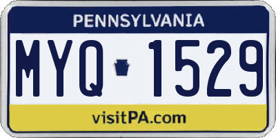 PA license plate MYQ1529