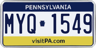 PA license plate MYQ1549