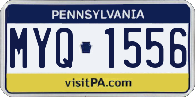 PA license plate MYQ1556