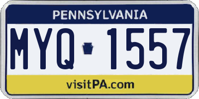 PA license plate MYQ1557