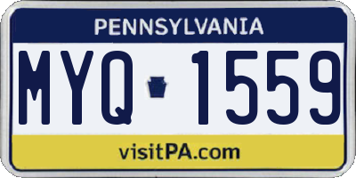PA license plate MYQ1559