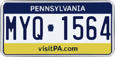 PA license plate MYQ1564