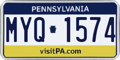 PA license plate MYQ1574