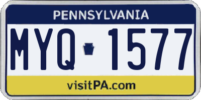 PA license plate MYQ1577