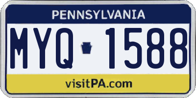 PA license plate MYQ1588