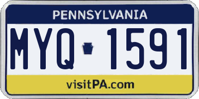 PA license plate MYQ1591