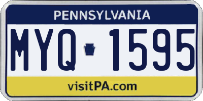 PA license plate MYQ1595