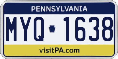 PA license plate MYQ1638