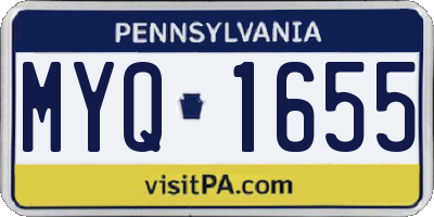 PA license plate MYQ1655