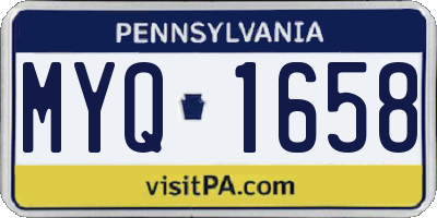 PA license plate MYQ1658