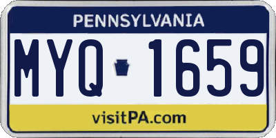 PA license plate MYQ1659