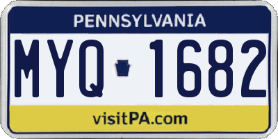 PA license plate MYQ1682
