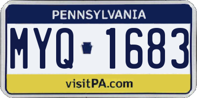 PA license plate MYQ1683
