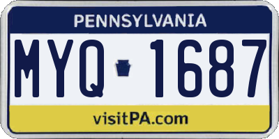 PA license plate MYQ1687