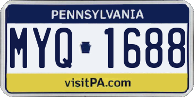 PA license plate MYQ1688