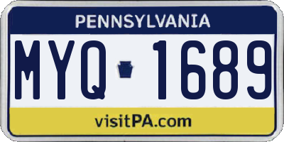 PA license plate MYQ1689