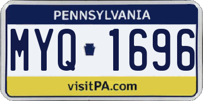 PA license plate MYQ1696