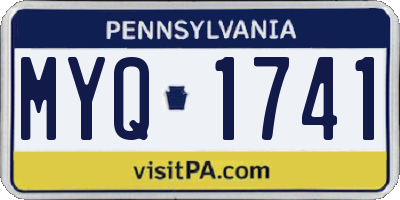 PA license plate MYQ1741