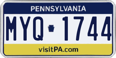 PA license plate MYQ1744