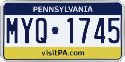 PA license plate MYQ1745
