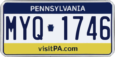 PA license plate MYQ1746