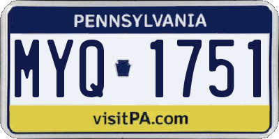 PA license plate MYQ1751