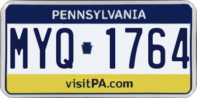 PA license plate MYQ1764