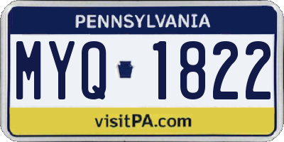 PA license plate MYQ1822