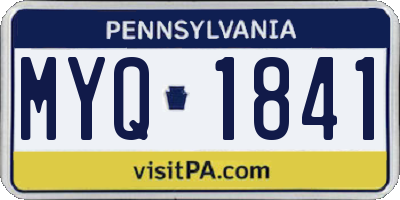 PA license plate MYQ1841