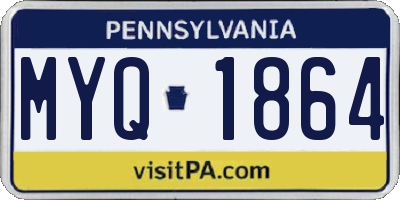 PA license plate MYQ1864