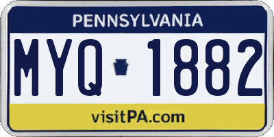 PA license plate MYQ1882