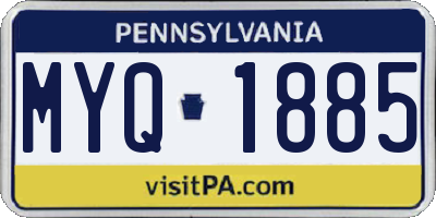PA license plate MYQ1885