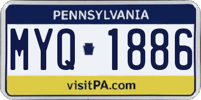 PA license plate MYQ1886