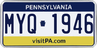 PA license plate MYQ1946