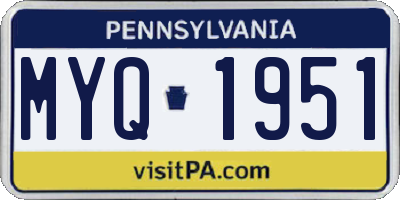 PA license plate MYQ1951