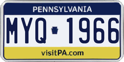 PA license plate MYQ1966