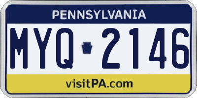 PA license plate MYQ2146