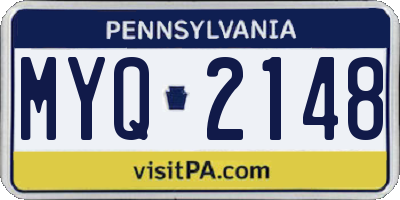 PA license plate MYQ2148
