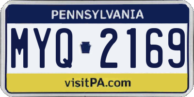 PA license plate MYQ2169