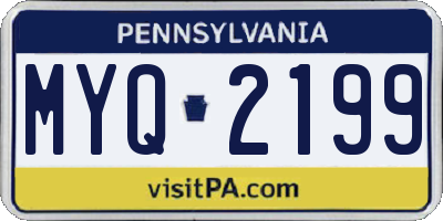 PA license plate MYQ2199