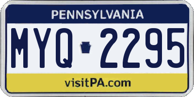 PA license plate MYQ2295