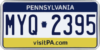 PA license plate MYQ2395