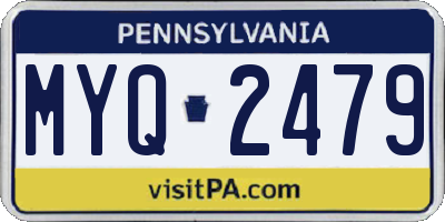 PA license plate MYQ2479